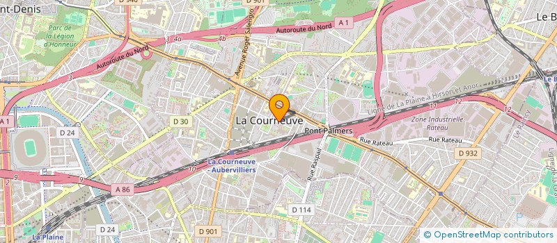 localisation de l'entreprise HMF RENOVATION à LA COURNEUVE