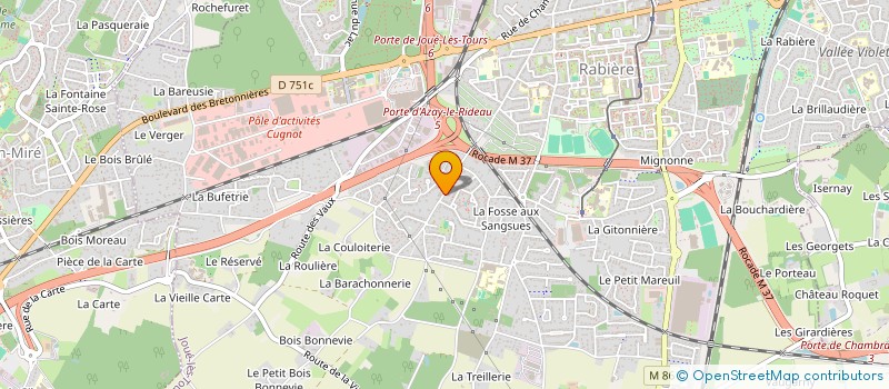 localisation de l'entreprise HMG  JOUE-LES-TOURS