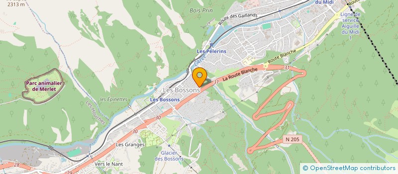 localisation de l'entreprise HMH  CHAMONIX-MONT-BLANC