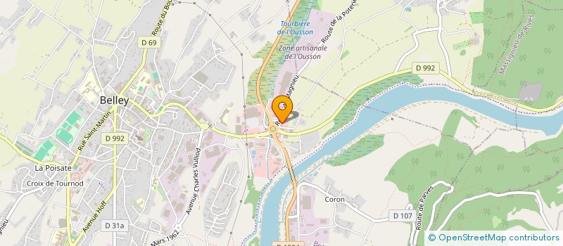 localisation de l'entreprise HMI  BELLEY