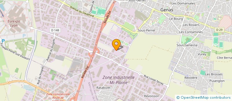 localisation de l'entreprise HMI  GENAS