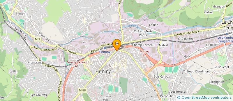 localisation de l'entreprise HMS à FIRMINY