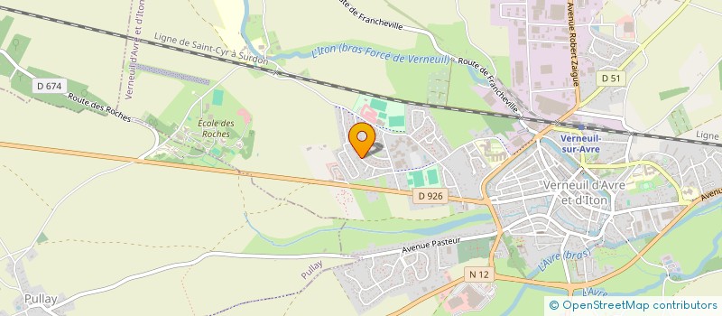 localisation de l'entreprise HMS MOTORS  VERNEUIL D'AVRE ET D'ITON