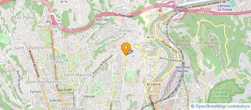 localisation de l'entreprise HN IMMOBILIER à NICE