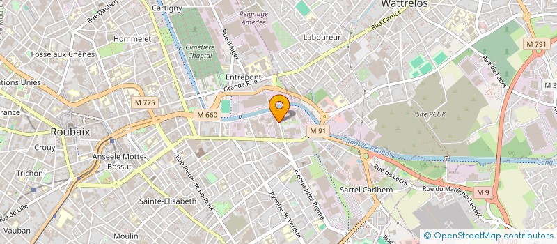 localisation de l'entreprise HNH à ROUBAIX