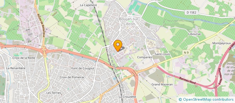 localisation de l'entreprise HNTB  BOUJAN-SUR-LIBRON