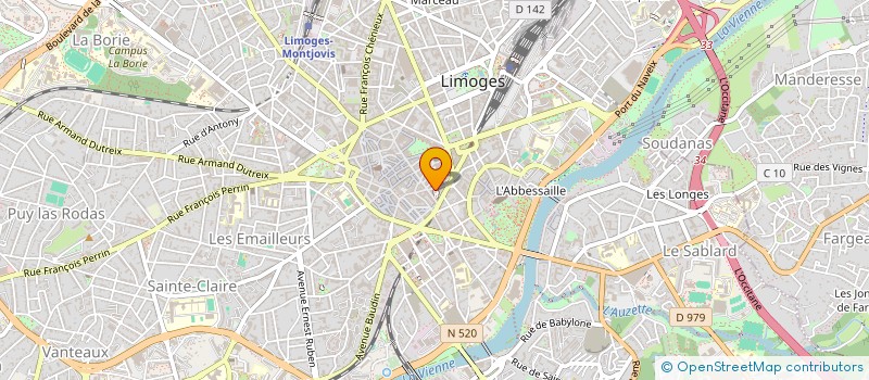localisation de l'entreprise HOBBY ET LOISIRS à LIMOGES