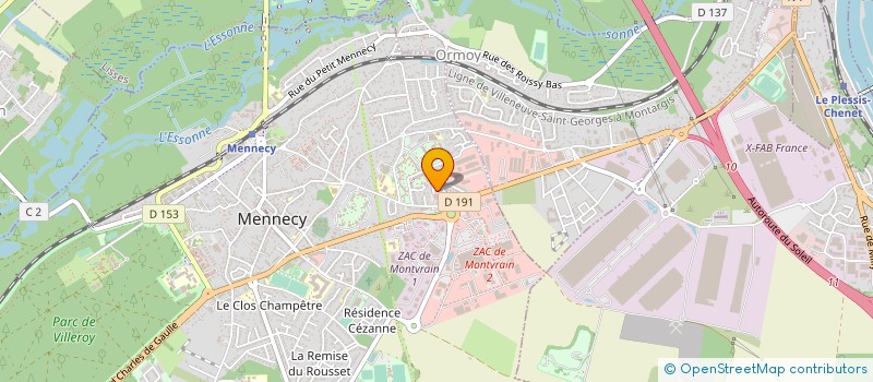 localisation de l'entreprise HOBBYDIRECT à MENNECY
