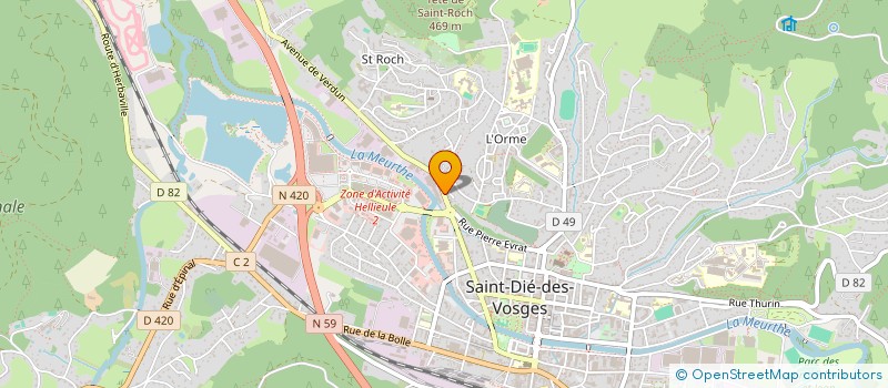 localisation de l'entreprise HOBRITOM à SAINT-DIE-DES-VOSGES