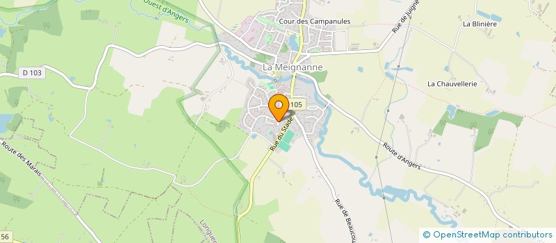 localisation de l'entreprise HOC CREATION à ANGERS