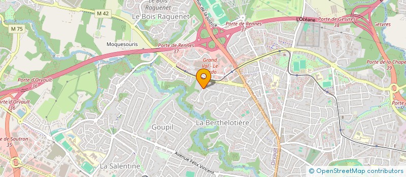 localisation de l'entreprise HOCER à ORVAULT