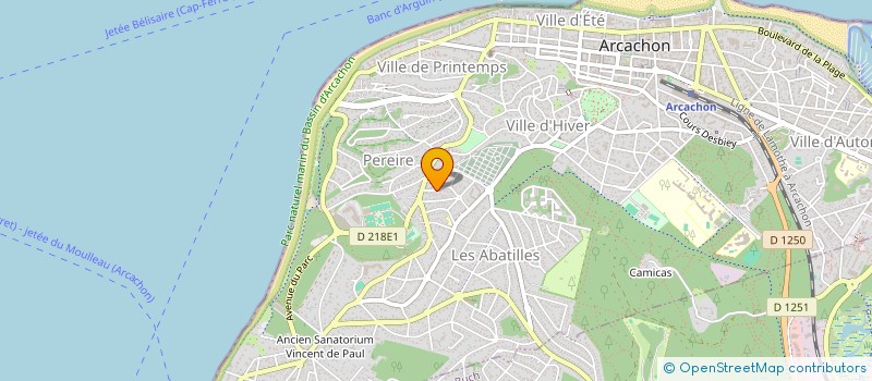 localisation de l'entreprise HOCHART-PELEGRY MERE ET FILLE  ARCACHON