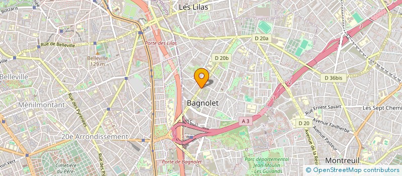 localisation de l'entreprise HOCHE 10 à BAGNOLET