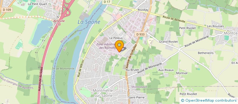 localisation de l'entreprise HOCI à MONTMERLE-SUR-SAONE