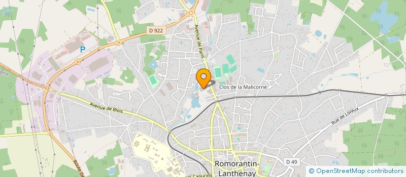 localisation de l'entreprise HOCKEY ROMORANTIN  ROMORANTIN-LANTHENAY