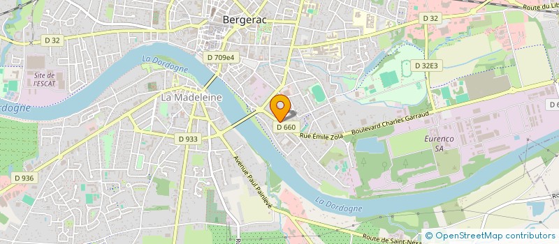 localisation de l'entreprise HOCQ-BAZAT à BERGERAC