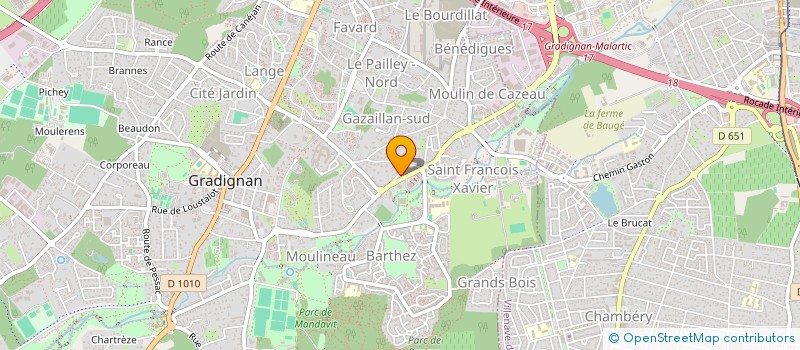 localisation de l'entreprise HOD ENERGIE  GRADIGNAN