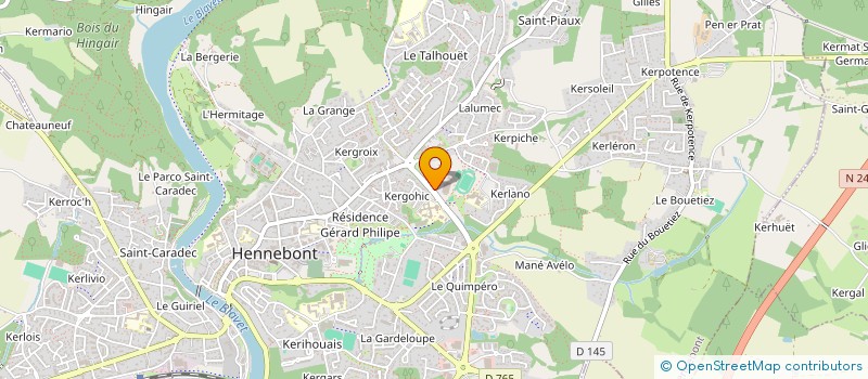 localisation de l'entreprise HODALIE  HENNEBONT