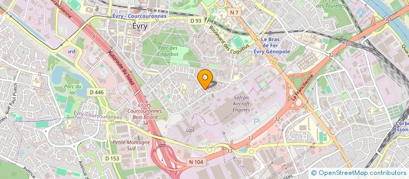 localisation de l'entreprise HODANGER HOLDING à EVRY-COURCOURONNES