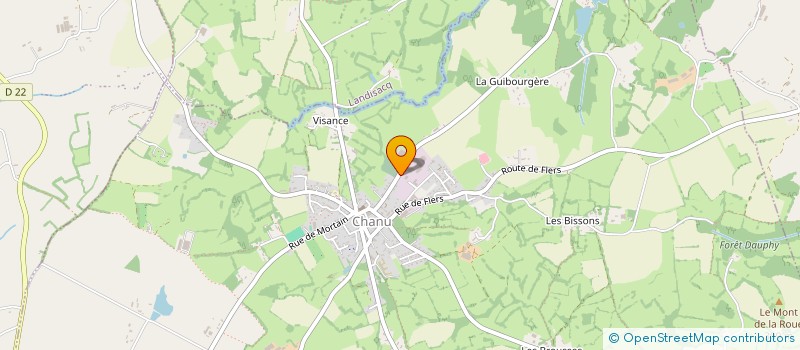 localisation de l'entreprise HODIESNE TRANSPORT & NEGOCE à CHANU