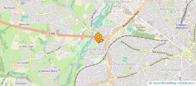 localisation de l'entreprise HODZHA TRAVAUX FORESTIERS à LIMOGES