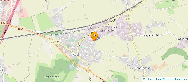 localisation de l'entreprise HOFFMAN ET BOULANGER SA à AVELIN