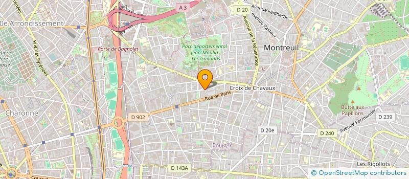 localisation de l'entreprise HOGUET INTERNATIONAL à MONTREUIL