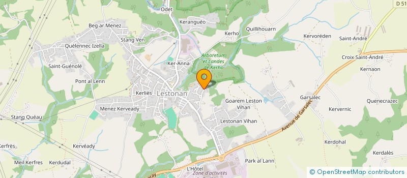 localisation de l'entreprise HOJAS  ERGUE-GABERIC