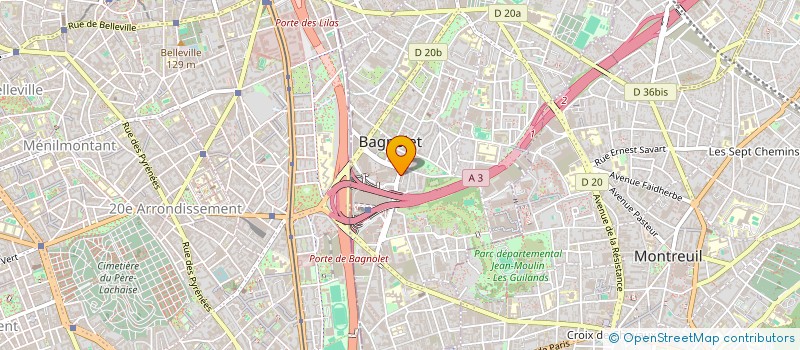 localisation de l'entreprise HOJORAT IMMO  BAGNOLET