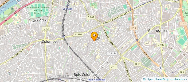 localisation de l'entreprise HOKI 92 à BOIS-COLOMBES