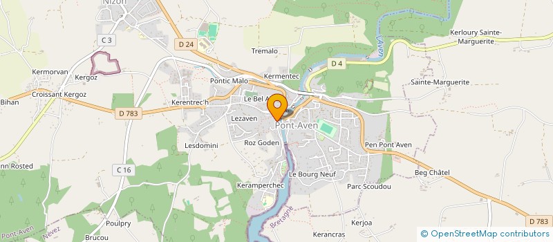 localisation de l'entreprise HOLA  PONT-AVEN