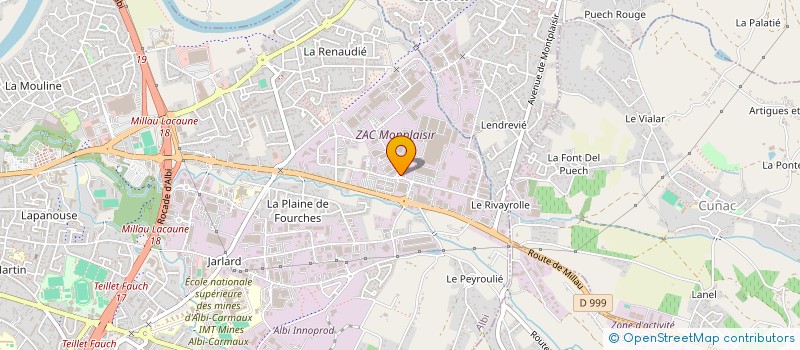 localisation de l'entreprise HOLAB à ALBI