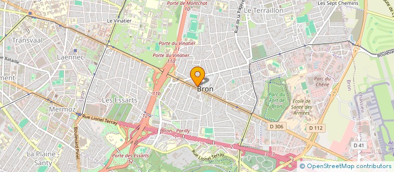 localisation de l'entreprise HOLD69  BRON