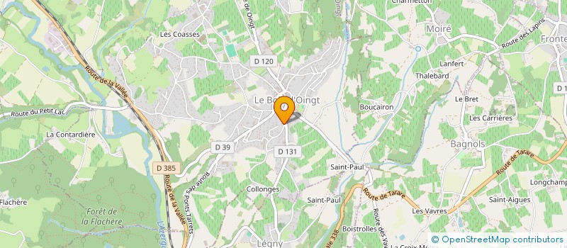 localisation de l'entreprise HOLDENCE  VAL D'OINGT