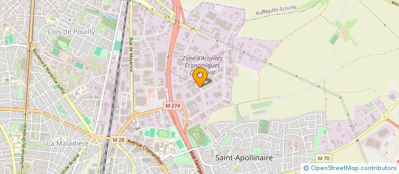 localisation de l'entreprise HOLDIMM à SAINT-APOLLINAIRE
