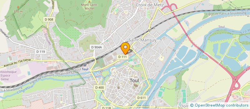 localisation de l'entreprise HOLDING 2ENA  TOUL