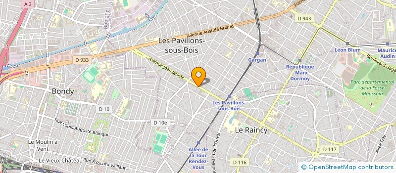 localisation de l'entreprise HOLDING 3SI  LES PAVILLONS-SOUS-BOIS