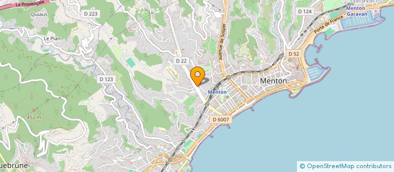 localisation de l'entreprise HOLDING A75  MENTON