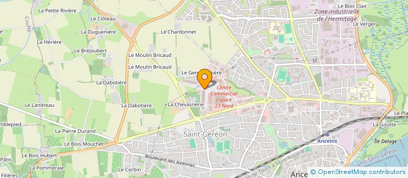 localisation de l'entreprise HOLDING AD 23 à ANCENIS-SAINT-GEREON
