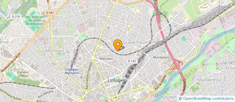 localisation de l'entreprise HOLDING ADN à LIMOGES