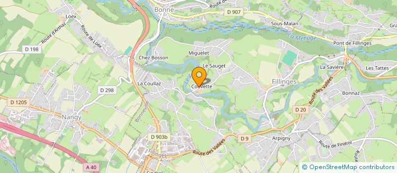 localisation de l'entreprise HOLDING AJ  FILLINGES