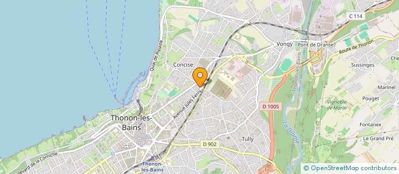 localisation de l'entreprise HOLDING ANNE SUARD à THONON-LES-BAINS
