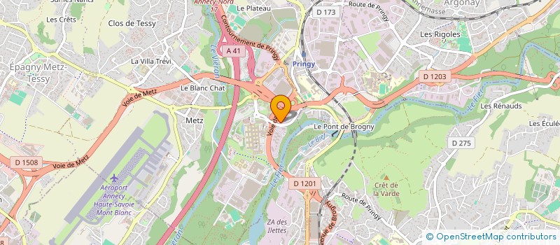 localisation de l'entreprise HOLDING ANNECY STRUCTURES CONSTRUCTION  EPAGNY METZ-TESSY