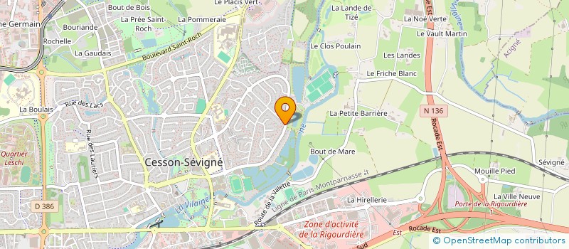 localisation de l'entreprise HOLDING ANTOINE SOUHAITE  CESSON-SEVIGNE