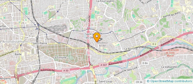 localisation de l'entreprise HOLDING ARCERA  MARSEILLE 11EME