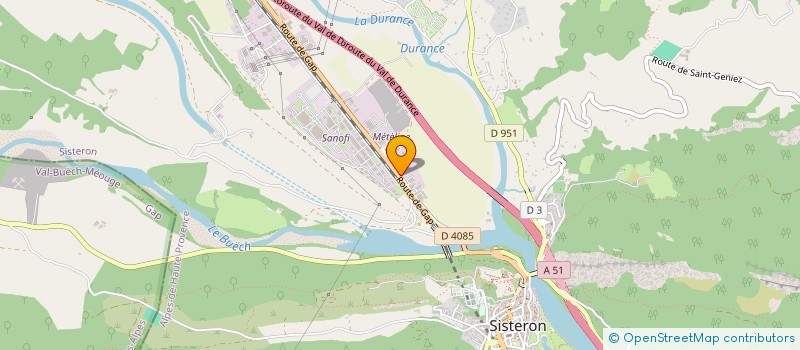 localisation de l'entreprise HOLDING AUDE  SISTERON