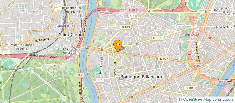 localisation de l'entreprise HOLDING AUVA à BOULOGNE-BILLANCOURT