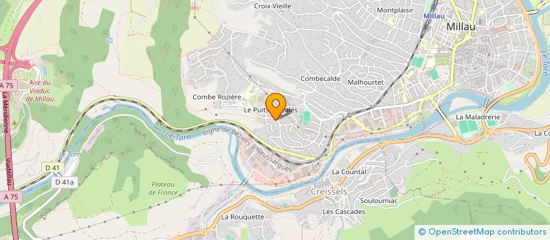 localisation de l'entreprise HOLDING B.E  MILLAU