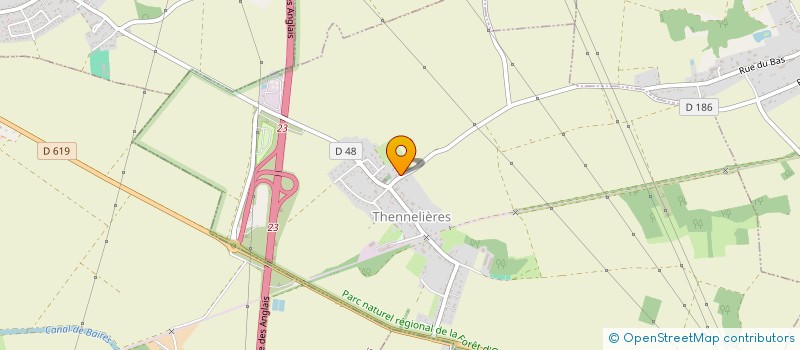 localisation de l'entreprise HOLDING B.F.C  THENNELIERES