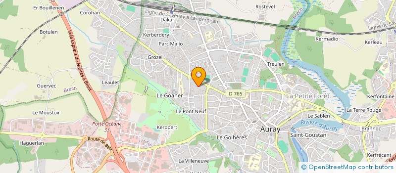 localisation de l'entreprise HOLDING B.K à AURAY